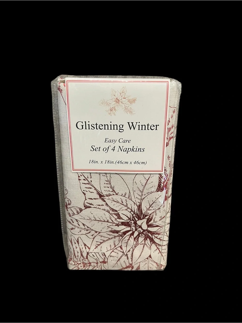 Benson Mills Glistening Winter Set of 4 Napkins Holiday Party Christmas